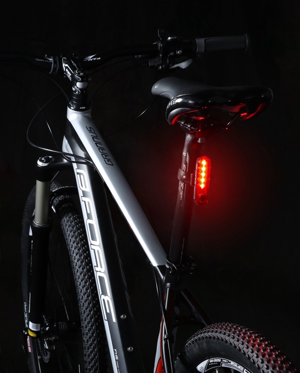 Велосипедный фонарь Force USB Dot, пластик, черный