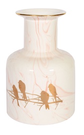 Home4you Golden Ring Vase M Golden Birds