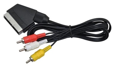 Roger Scart To 3x RCA Cable 1.5m Black