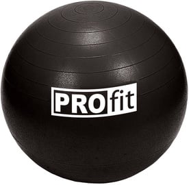 Gimnastikos kamuolys PROfit, juodas, 75 cm
