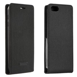 Forcell Canvas Flexi Vertical Book Case For Apple iPhone 7 Black