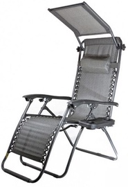 Lamamistool Mportas Garden Lounger, must, 165 cm