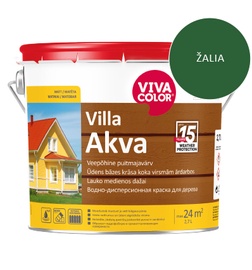 Fasāžu krāsa Vivacolor Villa Akva, zaļa, 2.7 l