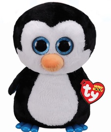 Pliušinis žaislas Meteor Beanie Boos Waddles Penguin, baltas/juodas, 15 cm