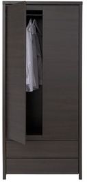 Black Red White Kaspian Wardrobe 90x200cm Wenge