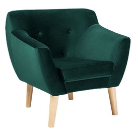 Fotelis Signal Meble Bergen Velvet 1, 78 x 54 x 76 cm, žalia