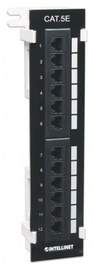 Intellinet Patch Panel UTP CAT 5e RJ45 x 12 Black