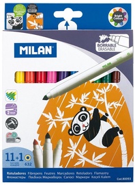 Milan Box Of 11 Erasable Fibrepens + 1 Eraser Fibrepen