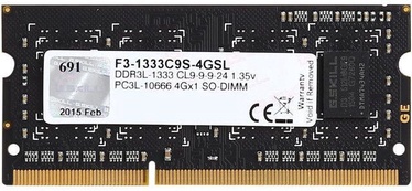 Operatīvā atmiņa (RAM) G.SKILL F3-1333C9S-4GSL DDR3 (SO-DIMM) 4 GB