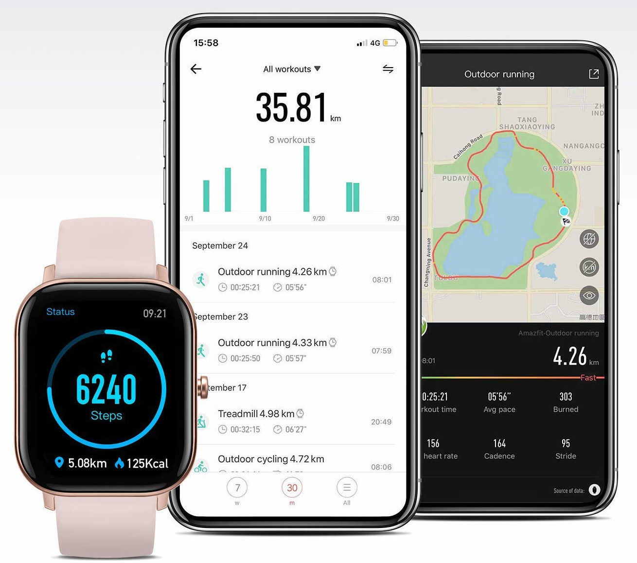 xiaomi amazfit pink