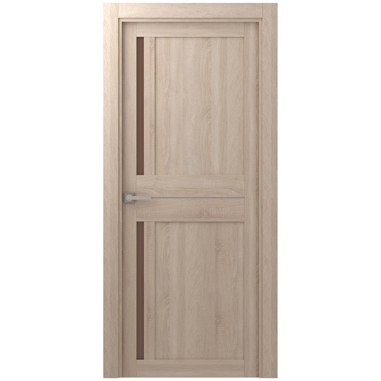 Полотно межкомнатной двери Belwooddoors Madrid 04, универсальная, коричневый/дубовый, 200 см x 60 см x 7 см