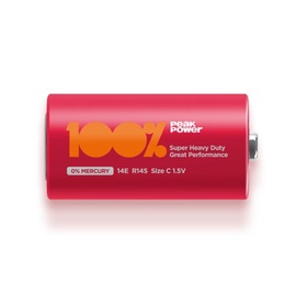 Elements 100% PeakPower PP14E-U2 R14 C Battery 2pcs