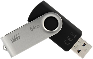 USB atmintinė Goodram Twister UTS2, sidabro, 64 GB