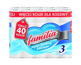 Туалетная бумага Familia, 3 сл, 40 л.