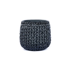 SN Flower Pot Ratan 7140633-P5 D32/H28 Black
