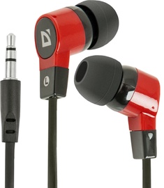 Laidinės ausinės Defender Basic 619, juoda/raudona