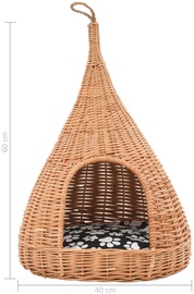 Dzīvnieku gulta - māja VLX Willow, bēša, 400 mm x 400 mm