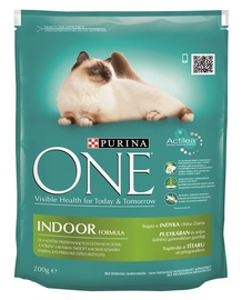 Kaķu barība One Indoor ar tītara gaļu 200g