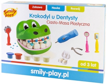 Intelektuāla rotaļlieta Smily Play Crocodile At The Dentist, balta/zaļa