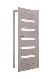 Siseukseleht PerfectDoor Fresno 01, parempoolne, hall tamm, 203.5 x 74.4 x 4 cm