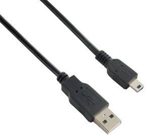 4World Cable USB-mini USB Black 1.8m