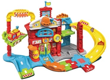 Транспортный набор игрушек VTech Tut Tut Cars Fire Station 60813, многоцветный