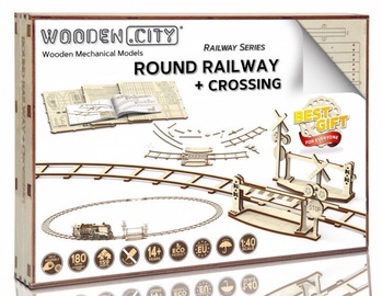 Wooden City Puzzle Round Railway + Crossing 159pcs