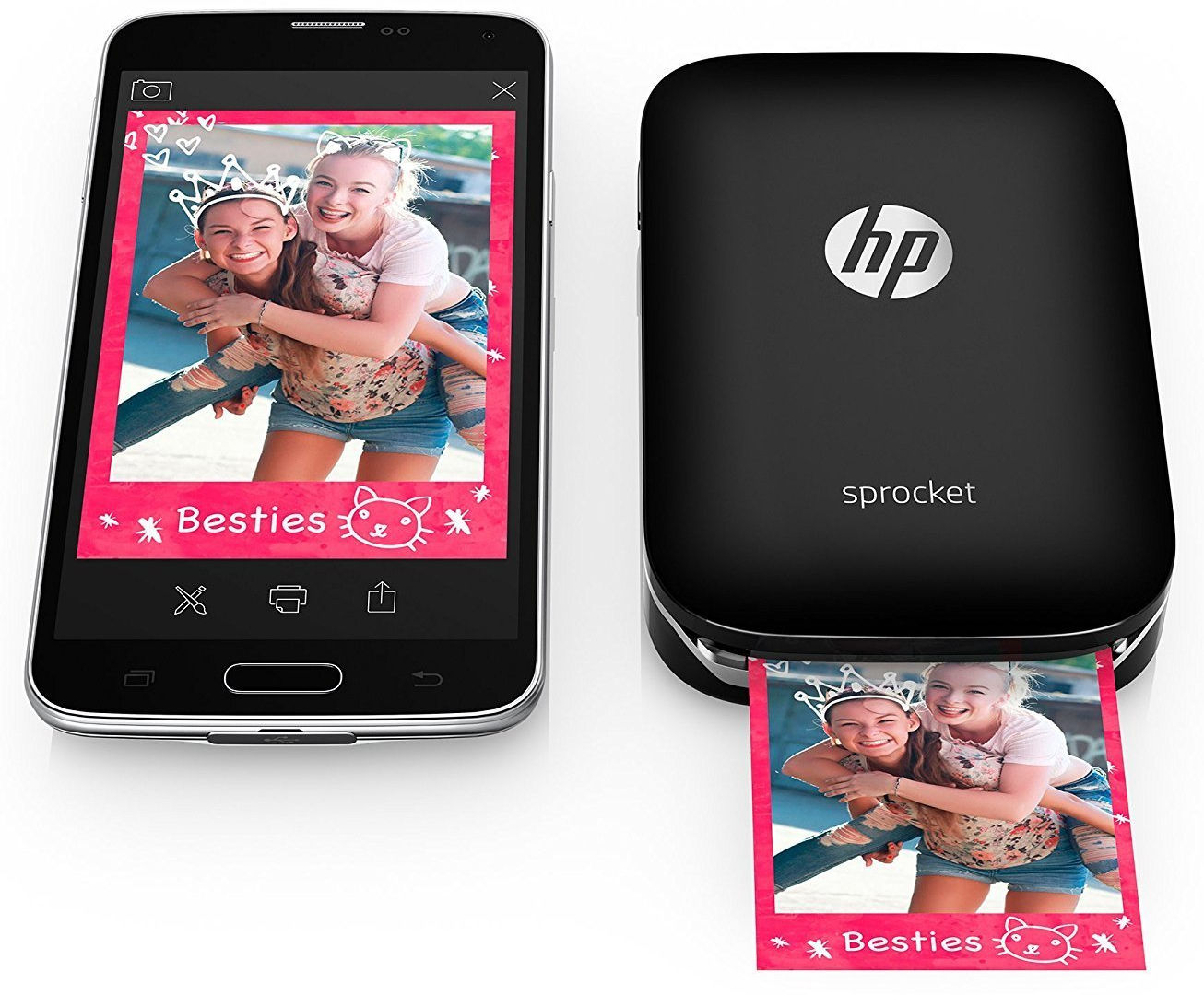 hp sprocket kaina