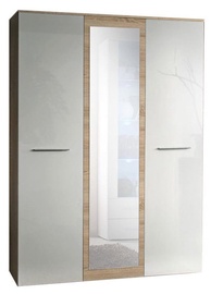 Skapis ASM Big Sonoma Oak/White, 135x55x190 cm, with mirror
