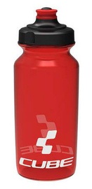 Velosipēdu pudele Cube, politelēns (pe), caurspīdīga/sarkana