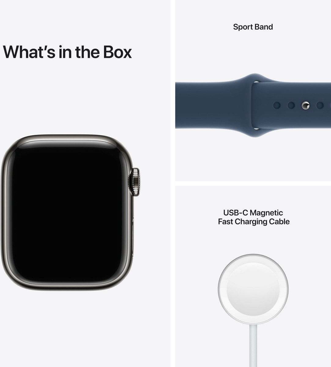 Išmanusis laikrodis Apple Watch Series 7 GPS + LTE 41mm Stainless Steel LT,  juoda - 1a.lt