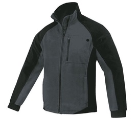 Fleece Work Jacket Black/Grey L