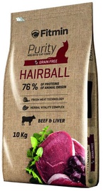 Kuiv kassitoit Fitmin Purity Hairball, 10 kg