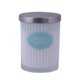 Ароматическая свеча Diana Candle Breezy Beach White, 7.5 x 9.5 см, 35 h