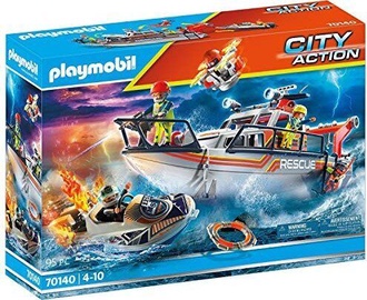 Конструктор Playmobil City Action Distress At Sea: Fire Fighting With Rescue 70140, 95 шт.
