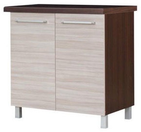 Apakšējais virtuves skapītis Bodzio Loara 80D Latte/Nut, 800x520x860 mm