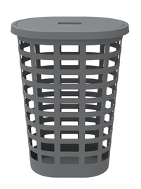 Plast Team Boston Oval Laundry Basket 54l Grey