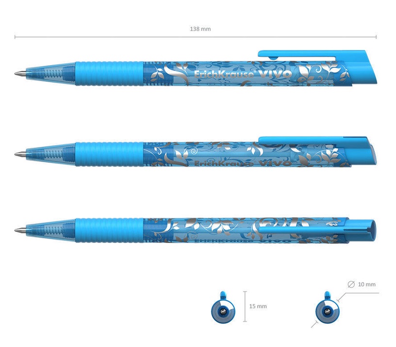 Ручка Erichkrause Ballpoint Pen Vivo Spring, многоцветный, 12 шт.