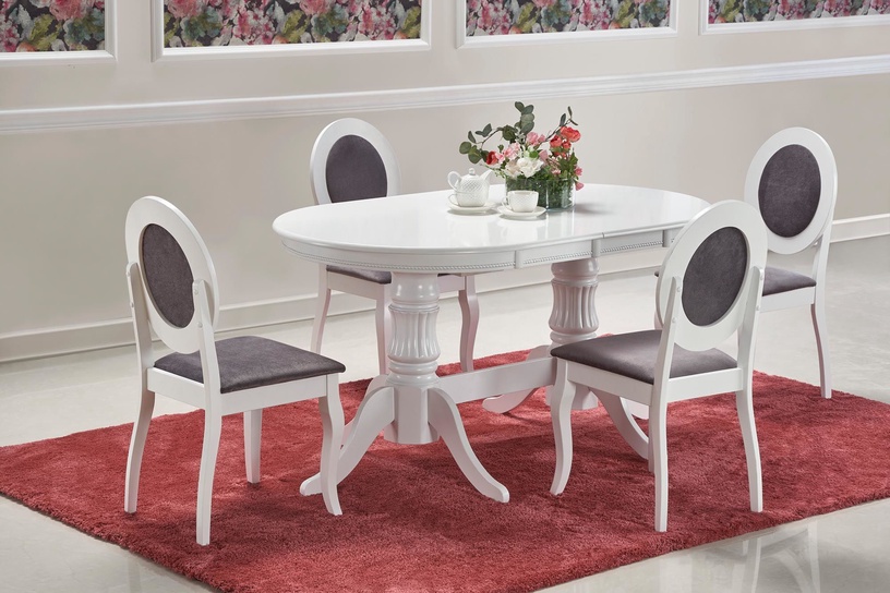 Стул для столовой, белый/серый, 45 см x 51 см x 93 см