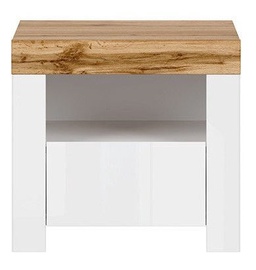 Black Red White Holten Night Stand White/Wotan Oak