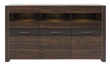 Kumode Black Red White Alhambra Glass Door LED Cabinet Alhambra/Black Matt