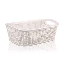 Krepšelis Knit M-059, 3 l, plastikas, balta