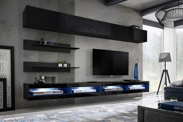 ASM Fly T1 Living Room Wall Unit Set Black