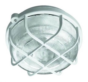 Valgusti Lena Round, 100W, E27, IP44, valge, 21 cm x 10.5 cm