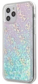 Guess 4G Liquid Glitter Back Case For Apple iPhone 12/12 Pro White