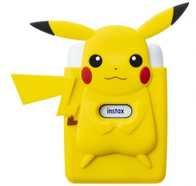 Portatīvais printeris Fujifilm Instax Mini Link For Nintendo Switch w/ Pikachu Silicone Case, balta/dzeltena