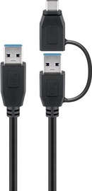 Goobay USB 3.0 Cable USB A To USB-C Adapter Black 1m