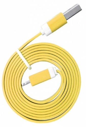 Провод Global Technology, USB/Apple Lightning, желтый