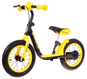 Balansinis dviratis SporTrike Balancer, juodas/geltonas, 12", 12"