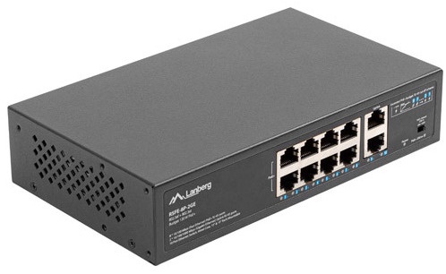 Коммутатор (Switch) Lanberg 8X 100MB POE+/2X 1GB